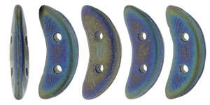 CzechMates Crescent 10 x 3mm (loose) : Matte - Iris - Blue