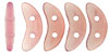 CzechMates Crescent 10 x 3mm (loose) : Opal Pink