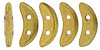 CzechMates Crescent 10 x 3mm (loose) : ColorTrends: Saturated Metallic Gold