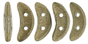 CzechMates Crescent 10 x 3mm (loose) : ColorTrends: Saturated Metallic Khaki