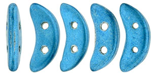 CzechMates Crescent 10 x 3mm (loose) : ColorTrends: Saturated Metallic Aquamarine
