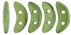 CzechMates Crescent 10 x 3mm (loose) : ColorTrends: Saturated Metallic Sage Green