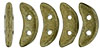CzechMates Crescent 10 x 3mm (loose) : ColorTrends: Saturated Metallic Antique Gold