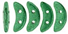 CzechMates Crescent 10 x 3mm (loose) : ColorTrends: Saturated Metallic Emerald Green