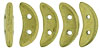 CzechMates Crescent 10 x 3mm (loose) : ColorTrends: Saturated Metallic Yellow Green