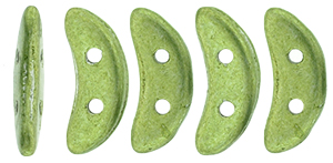 CzechMates Crescent 10 x 3mm (loose) : ColorTrends: Saturated Metallic Greenery