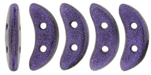 CzechMates Crescent 10 x 3mm (loose) : Metallic Suede - Purple