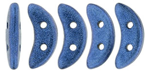 CzechMates Crescent 10 x 3mm (loose) : Metallic Suede - Blue