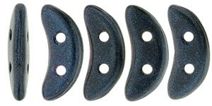 CzechMates Crescent 10 x 3mm (loose) : Metallic Suede - Dk Blue