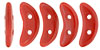 CzechMates Crescent 10 x 3mm (loose) : Opaque Red