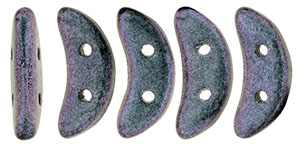 CzechMates Crescent 10 x 3mm (loose) : Polychrome - Orchid Aqua