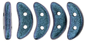 CzechMates Crescent 10 x 3mm (loose) : Polychrome - Indigo Orchid