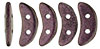 CzechMates Crescent 10 x 3mm (loose) : Polychrome - Pink Olive