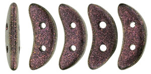 CzechMates Crescent 10 x 3mm (loose) : Polychrome - Rose