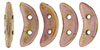 CzechMates Crescent 10 x 3mm (loose) : Luster - Opaque Rose/Gold Topaz