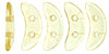 CzechMates Crescent 10 x 3mm (loose) : Luster - Transparent Champagne