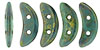 CzechMates Crescent 10 x 3mm (loose) : Turquoise - Bronze Picasso