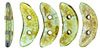 CzechMates Crescent 10 x 3mm (loose) : Luster - Transparent Green