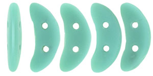 CzechMates Crescent 10 x 3mm (loose) : Matte - Opaque Turquoise