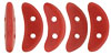 CzechMates Crescent 10 x 3mm (loose) : Matte - Opaque Red