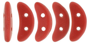 CzechMates Crescent 10 x 3mm (loose) : Matte - Opaque Red