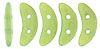 CzechMates Crescent 10 x 3mm (loose) : Color Trends: Milky Green Flash