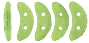 CzechMates Crescent 10 x 3mm (loose) : ColorTrends: Opaque Green Flash