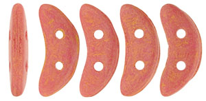 CzechMates Crescent 10 x 3mm (loose) : Pacifica - Strawberry