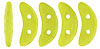 CzechMates Crescent 10 x 3mm (loose) : Pacifica - Honeydew