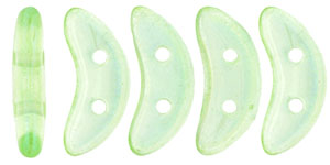 CzechMates Crescent 10 x 3mm (loose) : Luster Iris - Peridot