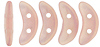 CzechMates Crescent 10 x 3mm (loose) : Sueded Gold Milky Pink