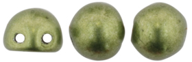 CzechMates Cabochon 7mm (loose) : ColorTrends: Sueded Gold Fern