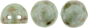 CzechMates Cabochon 7mm (loose) : Ultra Luster - Opaque Green