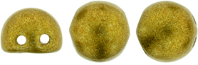 CzechMates Cabochon 7mm (loose) : ColorTrends: Saturated Metallic Spicy Mustard