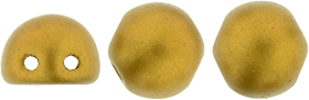 CzechMates Cabochon 7mm (loose) : Matte - Metallic Goldenrod