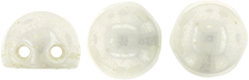 CzechMates Cabochon 7mm (loose) : Luster - Opaque White