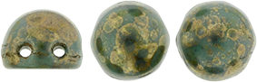CzechMates Cabochon 7mm (loose) : Persian Turquoise - Bronze Picasso