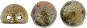 CzechMates Cabochon 7mm (loose) : Opaque Red - Bronze Vega