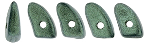 Prong 6 x 3mm (loose) : Metallic Suede - Lt Green