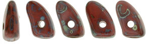 Prong 6 x 3mm (loose) : Opaque Red - Picasso