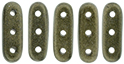 CzechMates Beam 10 x 3mm (loose) : Metallic Suede - Dk Green