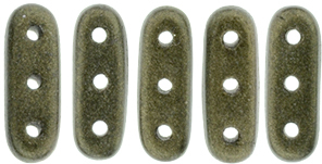 CzechMates Beam 10 x 3mm (loose) : Metallic Suede - Dk Green