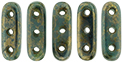 CzechMates Beam 10 x 3mm (loose) : Persian Turquoise - Bronze Picasso