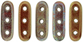 CzechMates Beam 10 x 3mm (loose) : Opaque Red - Bronze Vega