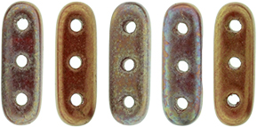 CzechMates Beam 10 x 3mm (loose) : Opaque Red - Bronze Vega