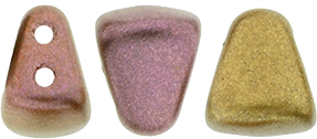 NIB-BIT 6 x 5mm (loose) : Matte - Metallic Gold Copper Iris
