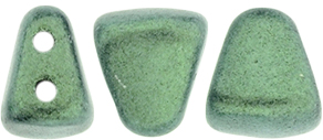 NIB-BIT 6 x 5mm (loose) : Metallic Suede - Lt Green