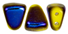 NIB-BIT 6 x 5mm (loose) : Blue Iris - Opaque Yellow