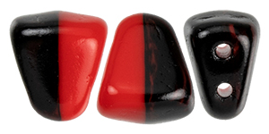 NIB-BIT 6 x 5mm (loose) : Opaque Red/Black