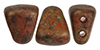 NIB-BIT 6 x 5mm (loose) : Opaque Lt Red - Copper Picasso